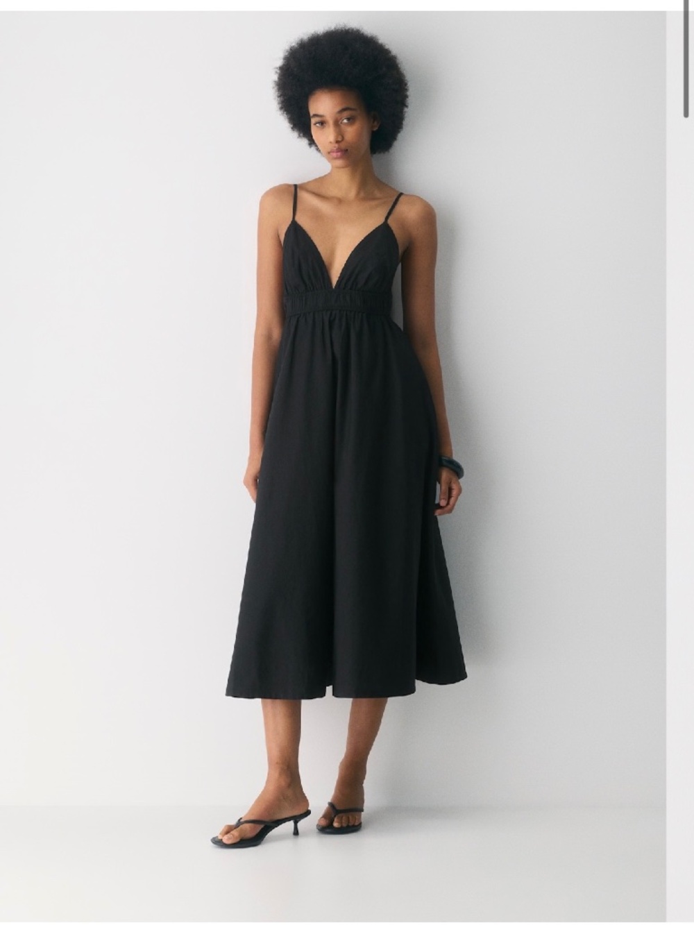 Aritzia poplin midi dress